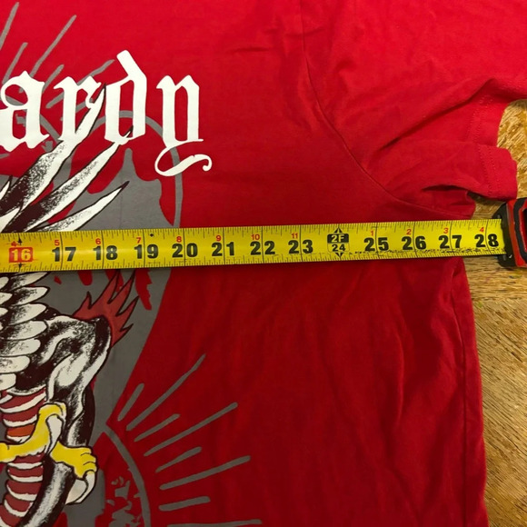 Ed Hardy Death Before Dishonor Men’s Size XXXL Big And Tall Red T-Shirt - Picture 5 of 6
